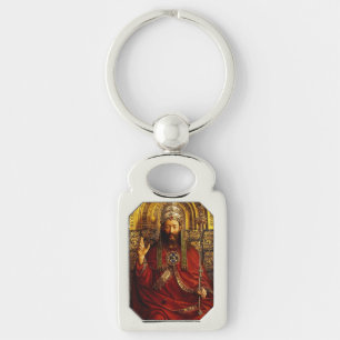Adoration of the Mystic Lamb by Jan van Eyck Keychain