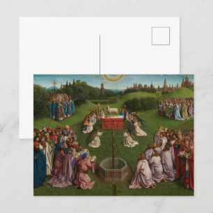 Adoration of the Mystic Lamb, The Ghent Altarpiece Holiday Postcard