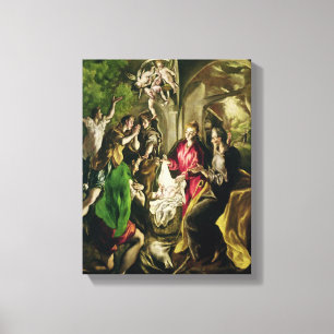 Adoration of the Shepherds, 1603-05 Canvas Print
