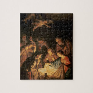 Adoration of the Shepherds, 1617 (oil on canvas) Jigsaw Puzzle