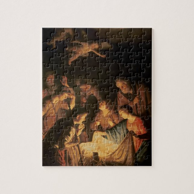Adoration of the Shepherds, 1617 (oil on canvas) Jigsaw Puzzle (Vertical)