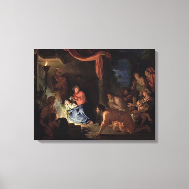 Adoration of the Shepherds, 1689 Canvas Print (Front)