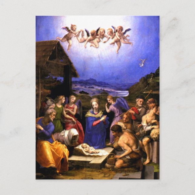Adoration of the Shepherds - Bronzino - Italian Postcard (Front)