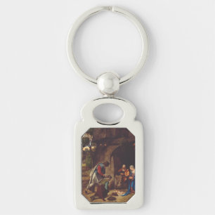 Adoration of the Shepherds by Giorgione Keychain