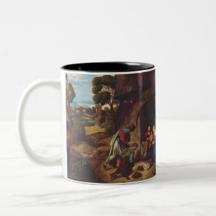 Adoration of the Shepherds by Giorgione Two-Tone Coffee Mug