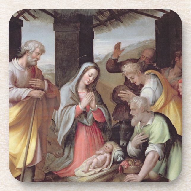 Adoration of the Shepherds, c.1500 (tempera on pan Coaster (Front)