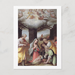 Adoration of the Shepherds, c.1500 (tempera on pan Postcard