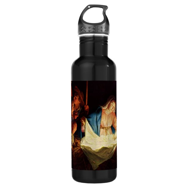 Adoration of the Shepherds - Honthorst 710 Ml Water Bottle (Front)
