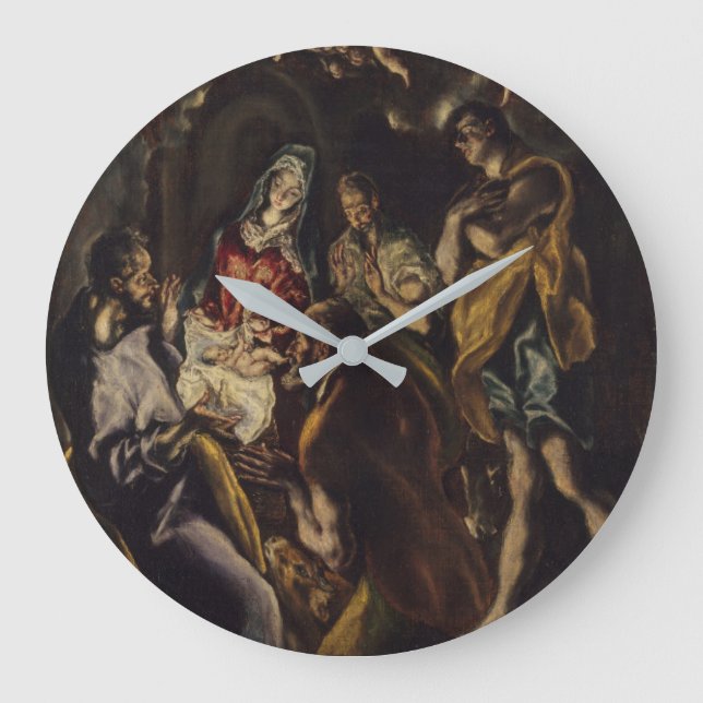 Adoration of the Shepherds Large Clock (Front)