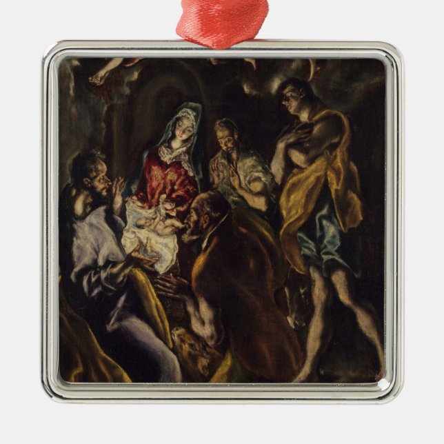 Adoration of the Shepherds Metal Ornament (Front)