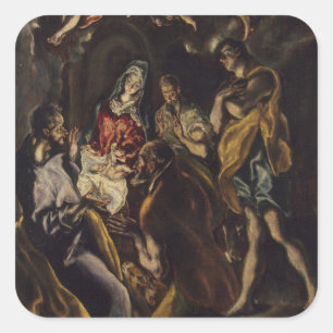 Adoration of the Shepherds Square Sticker