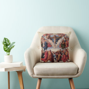 Adoration of the Trinity by Albrecht Durer, 1511 Throw Pillow