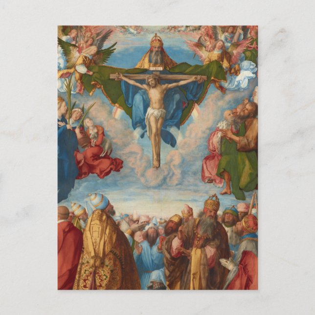 Adoration of the Trinity detail by Albrecht Durer Postcard (Front)