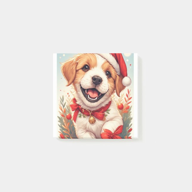 Adorble Brown White Dog  Post-it Notes (Front)