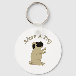 adore a pug keychain