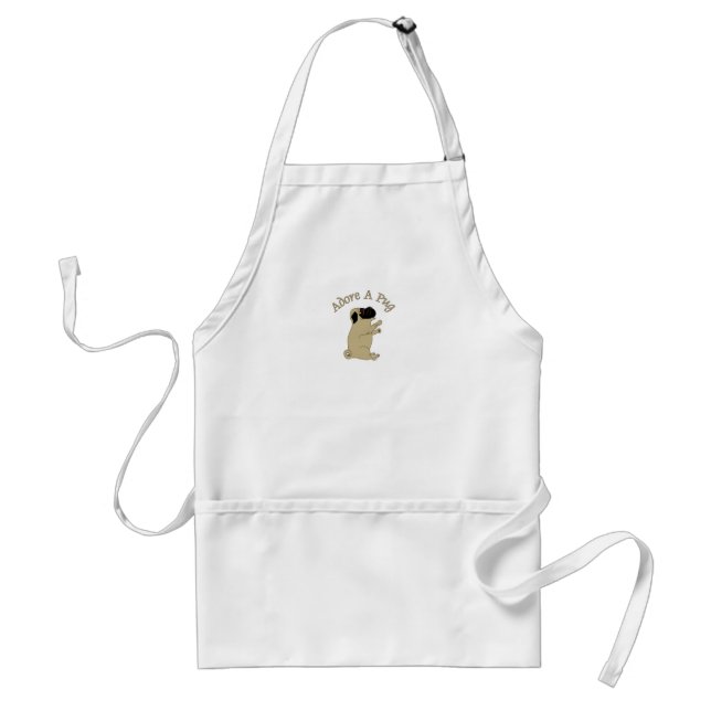 adore a pug standard apron (Front)
