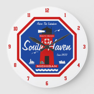 Adore The Lakeshore - South Haven, MI Large Clock
