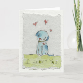 Adore You Dog - Valentine Love Card
