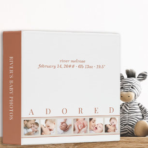 ADORED Clay and Natural Custom Baby Photo Album Binder