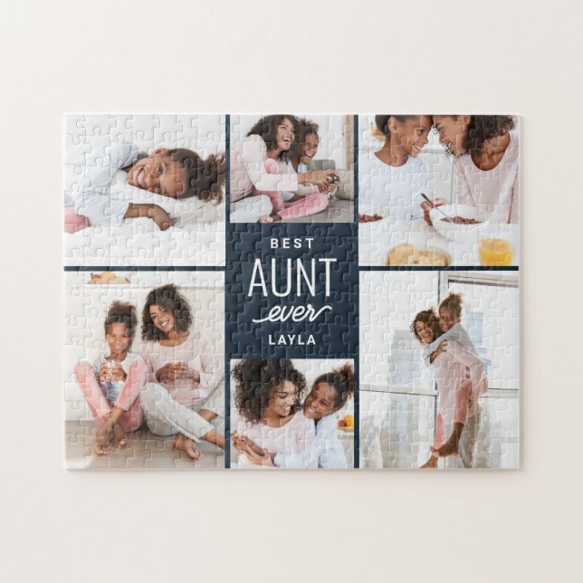Adoring Collage EDITABLE COLOR Personalized Puzzle (Horizontal)