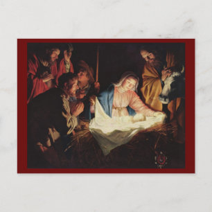 Adoring Shepherds by Gerard van Honthorst Postcard