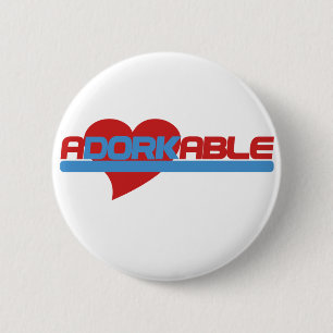Adorkable Adorable Dork 2 Inch Round Button