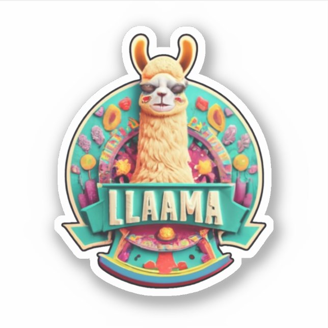 Adorn Your Belongings with Llama Vinyl Decals (Front)