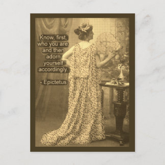 Adorn Yourself Accordingly  - Vintage Photography Postcard