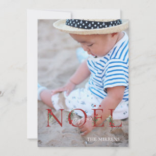 Adorned Botanical NOEL Holiday Photo Card