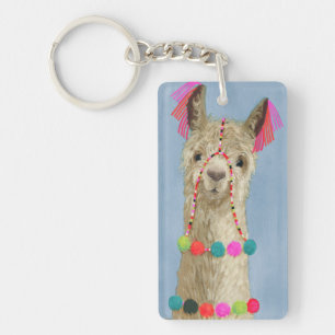 Adorned Llama - Beige Keychain