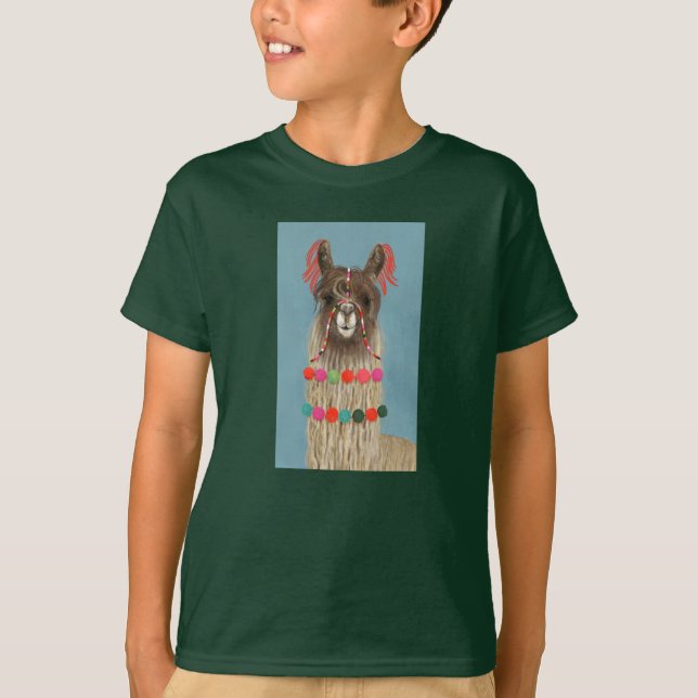 Adorned Llama - Brown T-Shirt (Front)