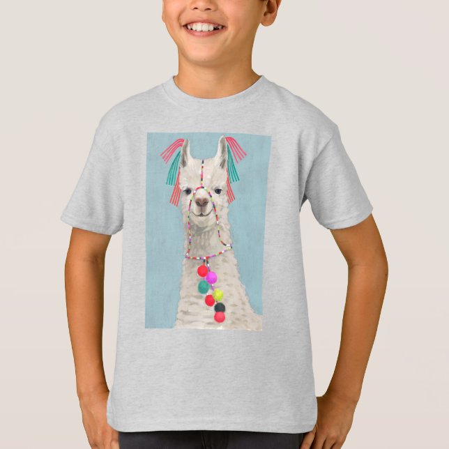 Adorned Llama - White T-Shirt (Front)