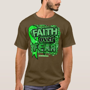 Adrenal Awareness Ribbon Faith Over Fear Leopard G T-Shirt