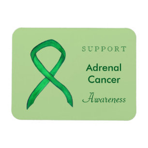 Adrenal Cancer Awareness Ribbon Custom Magnets