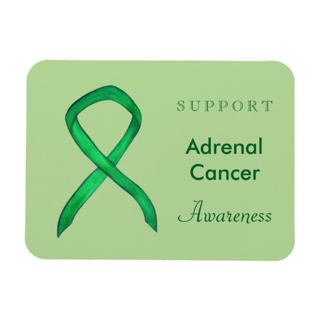 Adrenal Cancer Awareness Ribbon Custom Magnets (Horizontal)