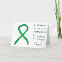 Adrenal Cancer Awareness Ribbon Greeting Card