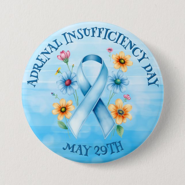 Adrenal Insufficiency Day - May 29th 3 Inch Round Button (Front)