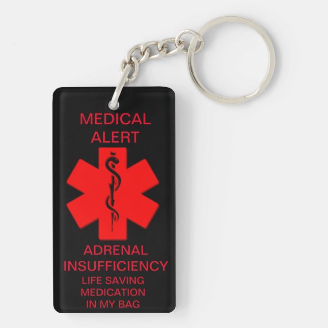 ADRENAL insufficiency keychain (Back)