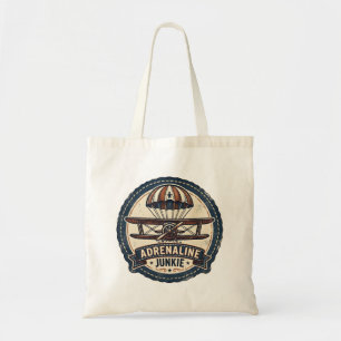 Adrenaline Junkie Vintage Skydiving Tote Bag