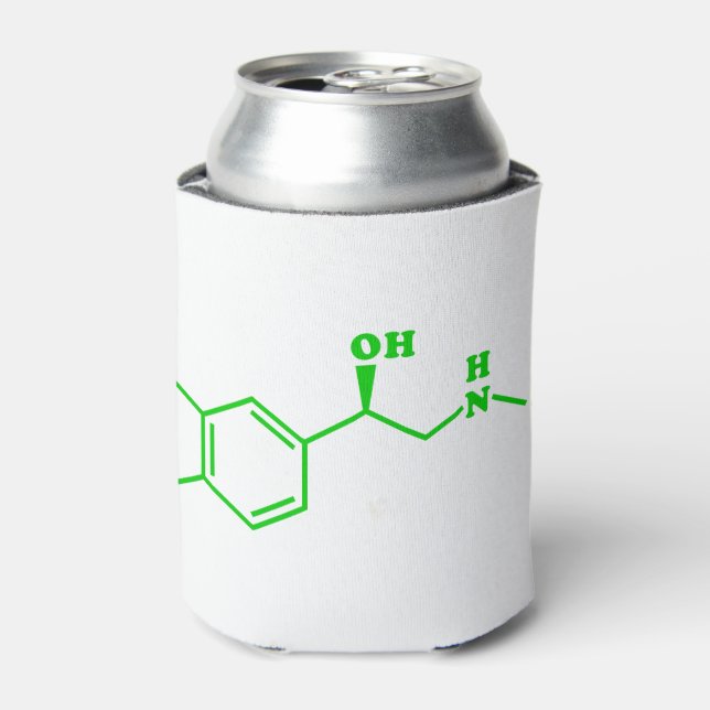 Adrenaline Molecular Chemical Formula Can Cooler (Can Front)