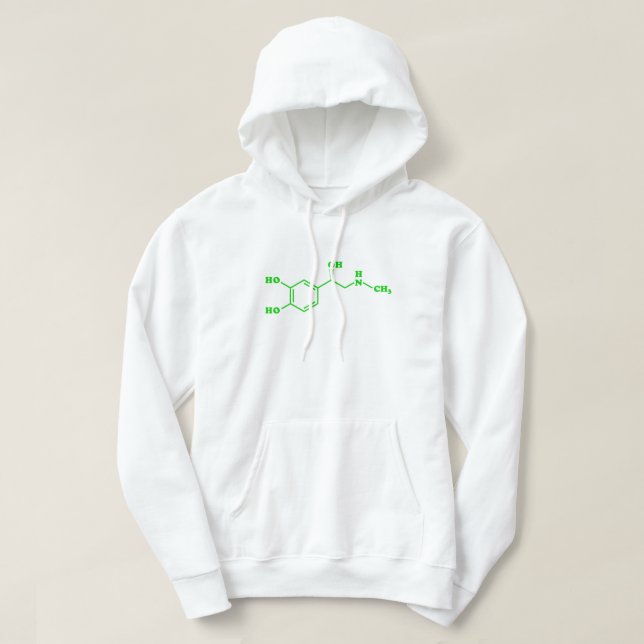 Adrenaline Molecular Chemical Formula Hoodie (Design Front)