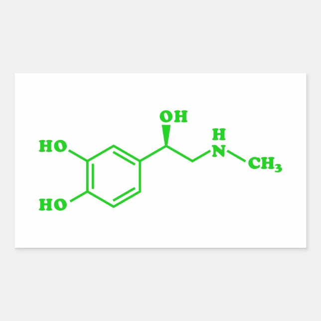Adrenaline Molecular Chemical Formula Sticker (Front)