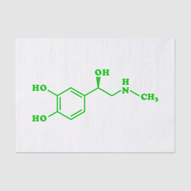 Adrenaline Molecular Chemical Formula Tissue Paper (Front)