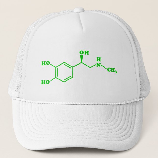 Adrenaline Molecular Chemical Formula Trucker Hat (Front)