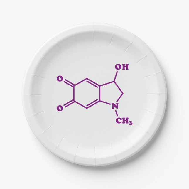 Adrenochrome Molecular Chemical Formula Paper Plate (Front)