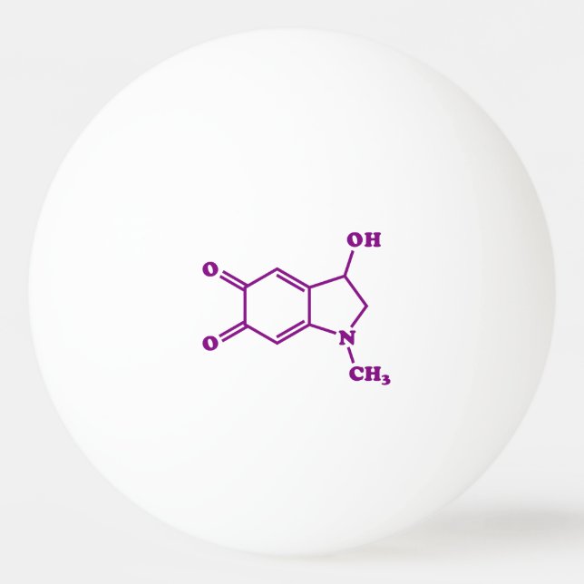 Adrenochrome Molecular Chemical Formula Ping Pong Ball (Front)