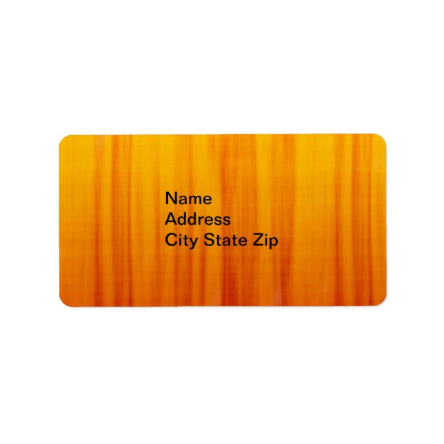 Adress Label in orange background (Front)