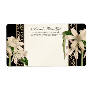Adresse assortie formelle d'or vintage baroque de