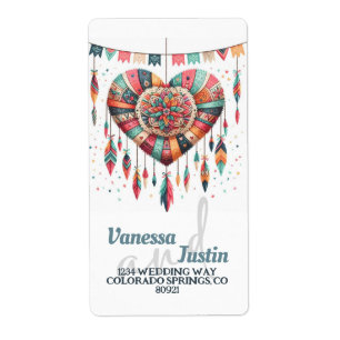 Adresse Boho Heart Piniata