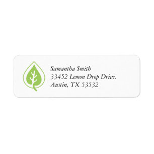 Adresse commerciale de logo de feuille d'huile